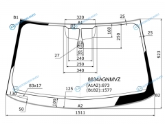 8634AGNMVZ Стекло лобовое + дд AUDI Q5 17-