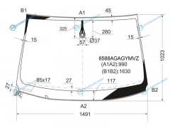 8588AGAGYMVZ Стекло лобовое + дд AUDI Q7 05-15