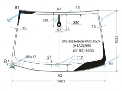 SPG-8588AGAGYMVZ LFWX Стекло лобовое + дд AUDI Q7 05-15