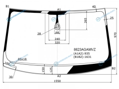 8623AGAMVZ Стекло лобовое + дд AUDI Q7 15-