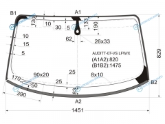 AUDITT-07-VS LFWX Стекло лобовое + дд AUDI TT 06-14