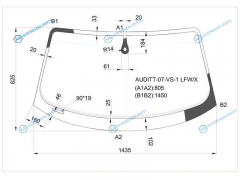 AUDITT-07-VS-1 LFWX Стекло лобовое + дд AUDI TT 06-14