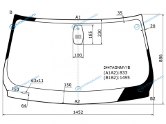 2447AGNMV1B Стекло лобовое + дд BMW 3 SERIES E90E91 45D 05-11
