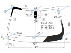 E90-VS LFWX Стекло лобовое + дд BMW 3 SERIES E90E91 45D 05-11