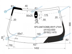 SPG-2447AGNBLVM1P LFWX Стекло лобовое + дд BMW 3 SERIES E90E91 45D 05-11
