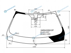 2465AGSMV2P Стекло лобовое + дд BMW 3 SERIES F30 4D5D 12-18
