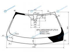 SPG-2465AGNMV2P LFWX Стекло лобовое + дд BMW 3 SERIES F30 4D5D 12-18