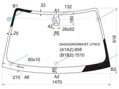 2442AGNGNMV6T LFWX Стекло лобовое + дд BMW 3-SERIES E46 COMPACT 3D HBK 01-05