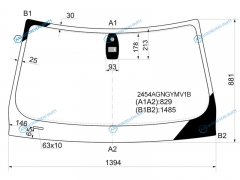 2454AGNGYMV1B Стекло лобовое + дд BMW 3-SERIES E92 CPE 05-13
