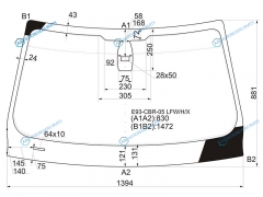 E93-CBR-05 LFWX Стекло лобовое + дд BMW 3-SERIES E93 CBR 05-14