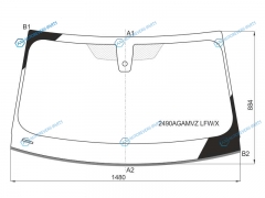 2490AGAMVZ LFWX Стекло лобовое + дд BMW 3-SERIES G20 19- 4D