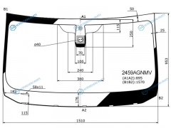 2459AGNMV Стекло лобовое + дд BMW 5-SERIES F1011 45D 10-12