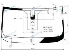 BMWT0029 Стекло лобовое + дд BMW 5-SERIES F1011 45D 10-12