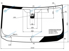 2459AGSGYMV6P Стекло лобовое + дд BMW 5-SERIES F1011 45D 12-17