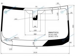 BMWT0030 Стекло лобовое + дд BMW 5-SERIES F1011 45D 12-17