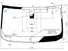 SPG-2459AGNBLMV6P LFWX Стекло лобовое + дд BMW 5-SERIES F1011 45D 12-17
