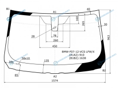BMW-F07-12-VCS LFWX Стекло лобовое + дд BMW 5-SERIES GT F07 5D HBK 12-17