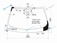 FW02491 LFWX Стекло лобовое + дд BMW 6-SERIES E6364 CPECBR 04-10