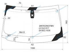 2457AGNGYMV Стекло лобовое + дд BMW 7-SERIES F0102 08-12