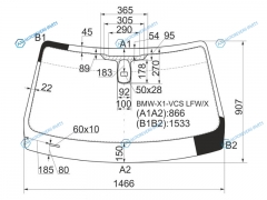 BMW-X1-VCS LFWX Стекло лобовое + дд BMW X1 E84 09-15