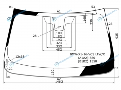 BMW-X1-16-VCS LFWX Стекло лобовое + дд BMW X1 F48 5D SUV 16-