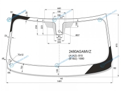 2480AGAMVZ Стекло лобовое + дд BMW X2 17-