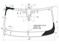 2480AGSMVZ LFWX Стекло лобовое + дд BMW X2 17-