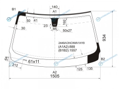 2449AGNGNMVW1B Стекло лобовое + дд BMW X3 E83 03-10
