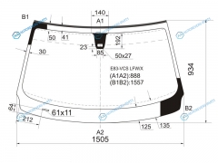 E83-VCS LFWX Стекло лобовое + дд BMW X3 E83 03-10
