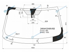 2464AGNMV6B Стекло лобовое + дд BMW X3 F25 13-17