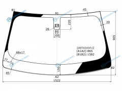 2487AGAMVZ Стекло лобовое + дд BMW X3 G01 17-
