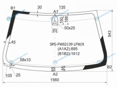 SPG-FW02139 LFWX Стекло лобовое + дд BMW X5 E53 00-06