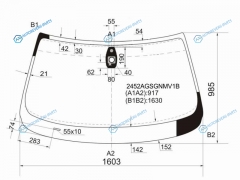 2452AGSGNMV1B Стекло лобовое + дд BMW X5 E70 06-09