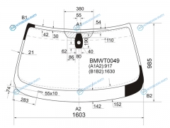 BMWT0049 Стекло лобовое + дд BMW X5 E70 06-13