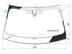 2492AGAMVZ Стекло лобовое + дд BMW X5 G05 18-