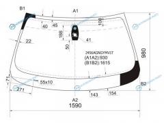2456AGNGYMV1T Стекло лобовое + дд BMW X6 E71 08-14