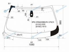 SPG-2456AGNBLMV LFWX Стекло лобовое + дд BMW X6 E71 08-14