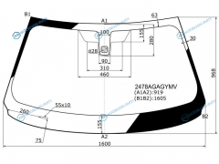 2478AGAGYMV Стекло лобовое + дд BMW X6 F16 15-19