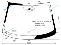 CHEV-T300-L-VCPS LFWX Стекло лобовое + дд CHEVROLET AVEO 45D 11-