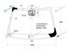 3026AGNBLMVI Стекло лобовое + дд CHEVROLET CRUZE 45D 09-15