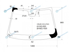 CRUZE-VCS LFWX Стекло лобовое + дд CHEVROLET CRUZE 45D 09-15