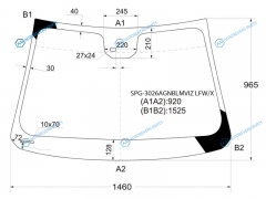 SPG-3026AGNBLMVIZ LFWX Стекло лобовое + дд CHEVROLET CRUZE 45D 09-15
