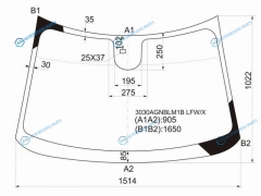 3030AGNBLM1B LFWX Стекло лобовое + дд CHEVROLET ORLANDO 11-15