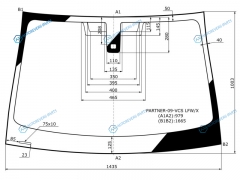 PARTNER-09-VCS LFWX Стекло лобовое + дд CITROEN BERLINGOPEUGEOT PARTNER 08-
