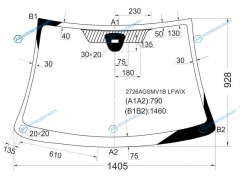 2726AGSMV1B LFWX Стекло лобовое + дд CITROEN C3 5D HBK 02-09