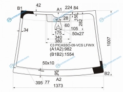 C3 PICASSO-09-VCS LFWX Стекло лобовое + дд CITROEN PICASSO 09-17