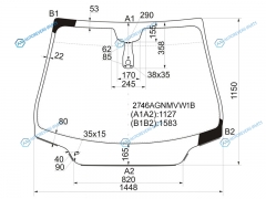 2746AGNMVW1B Стекло лобовое + дд CITROEN C4 45D 10-