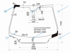 CI-C4-10-VCS LFWX Стекло лобовое + дд CITROEN C4 45D 10-