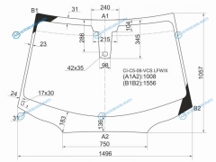CI-C5-08-VCS LFWX Стекло лобовое + дд CITROEN C5 45D 08-17