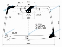 C5 LFWX Стекло лобовое + дд CITROEN HBKWGN 01-04